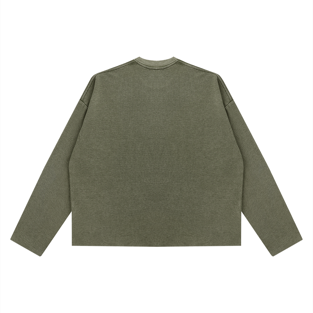 Saviour Waffle Raw Edge Longlseeve