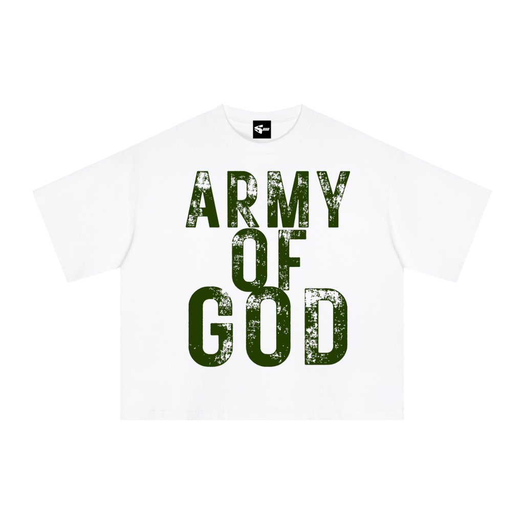 Army Of God Green Boxy T-Shirt