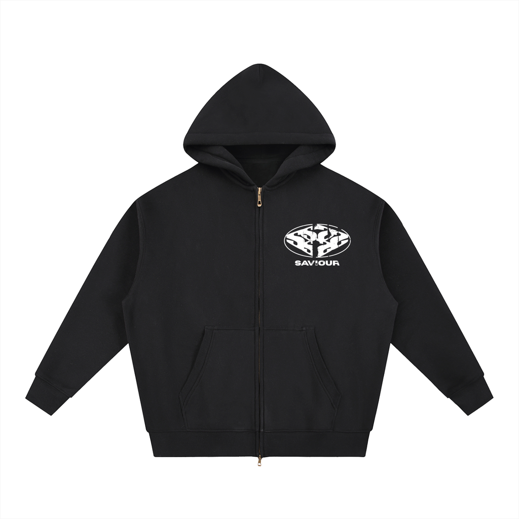 Saviour Boxy Zip-Up Hoodie