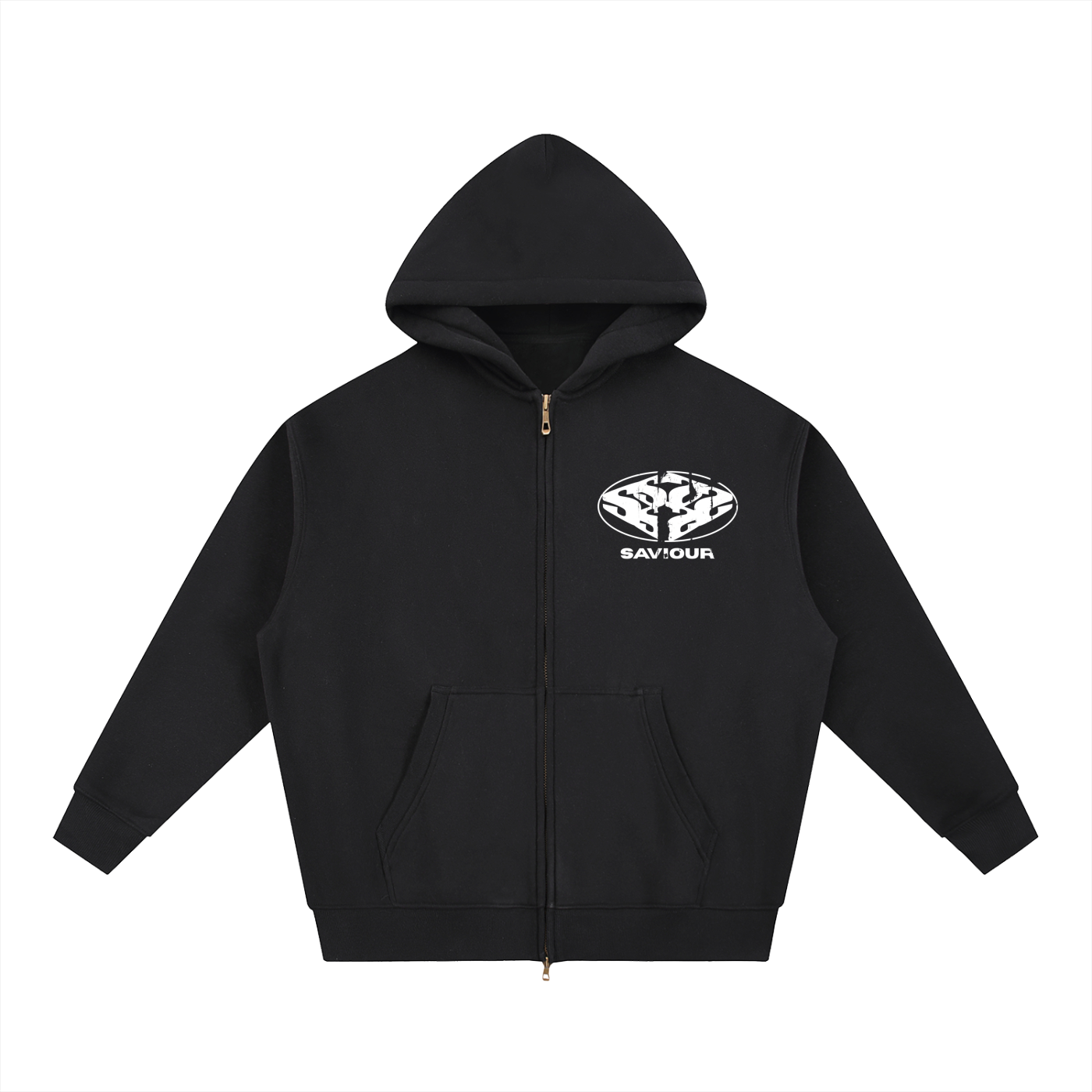 Saviour Boxy Zip-Up Hoodie