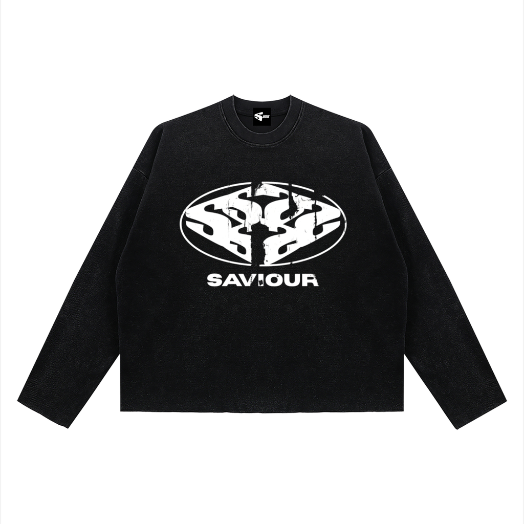 Saviour Waffle Raw Edge Longlseeve