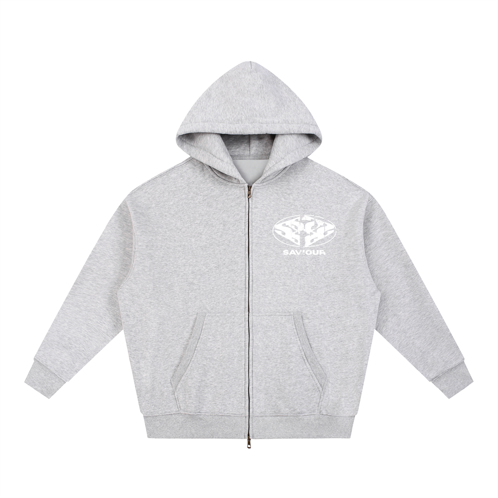 Saviour Boxy Zip-Up Hoodie