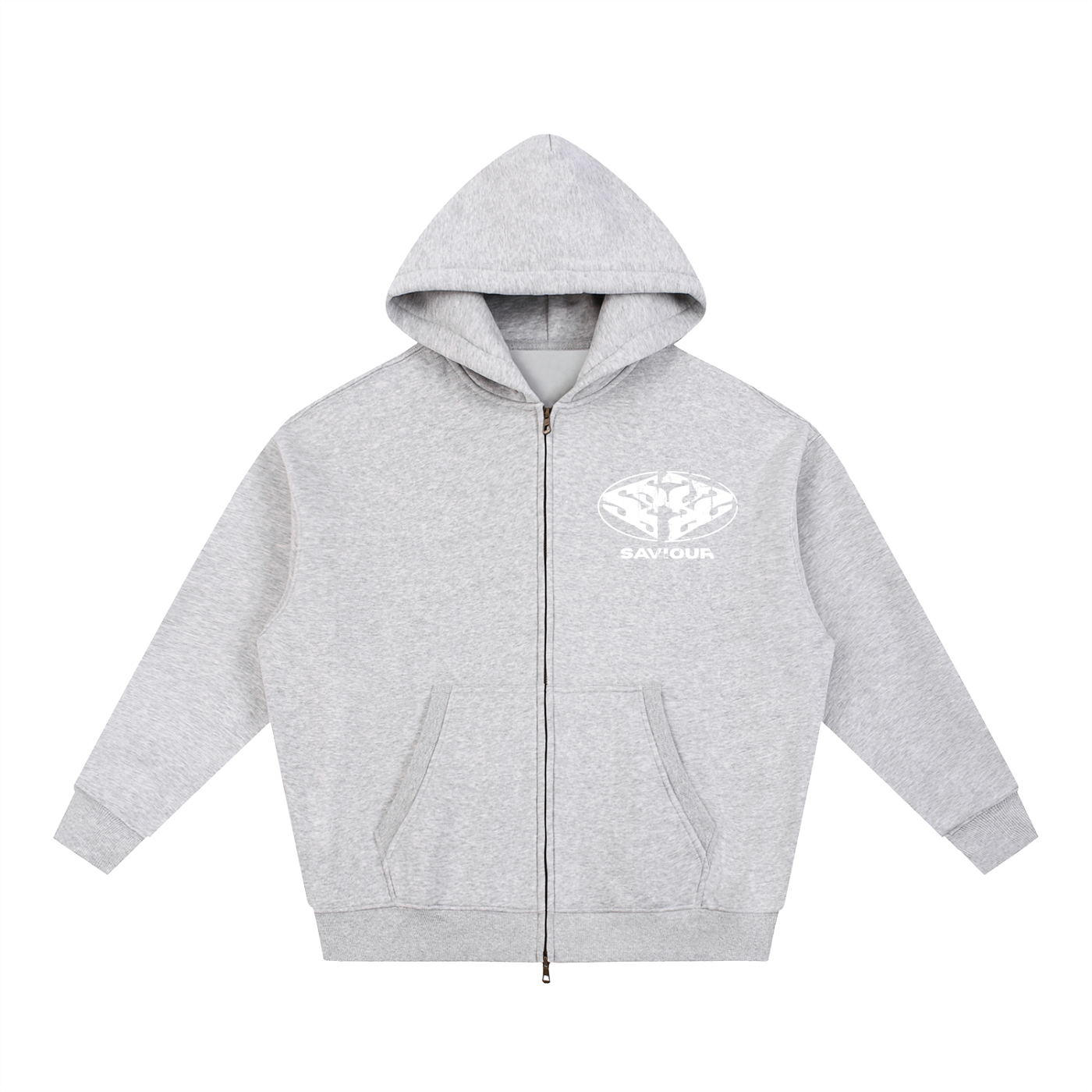 Saviour Boxy Zip-Up Hoodie