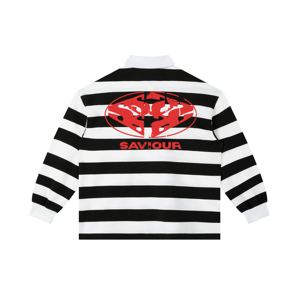 Color Block Stripe Polo Shirt