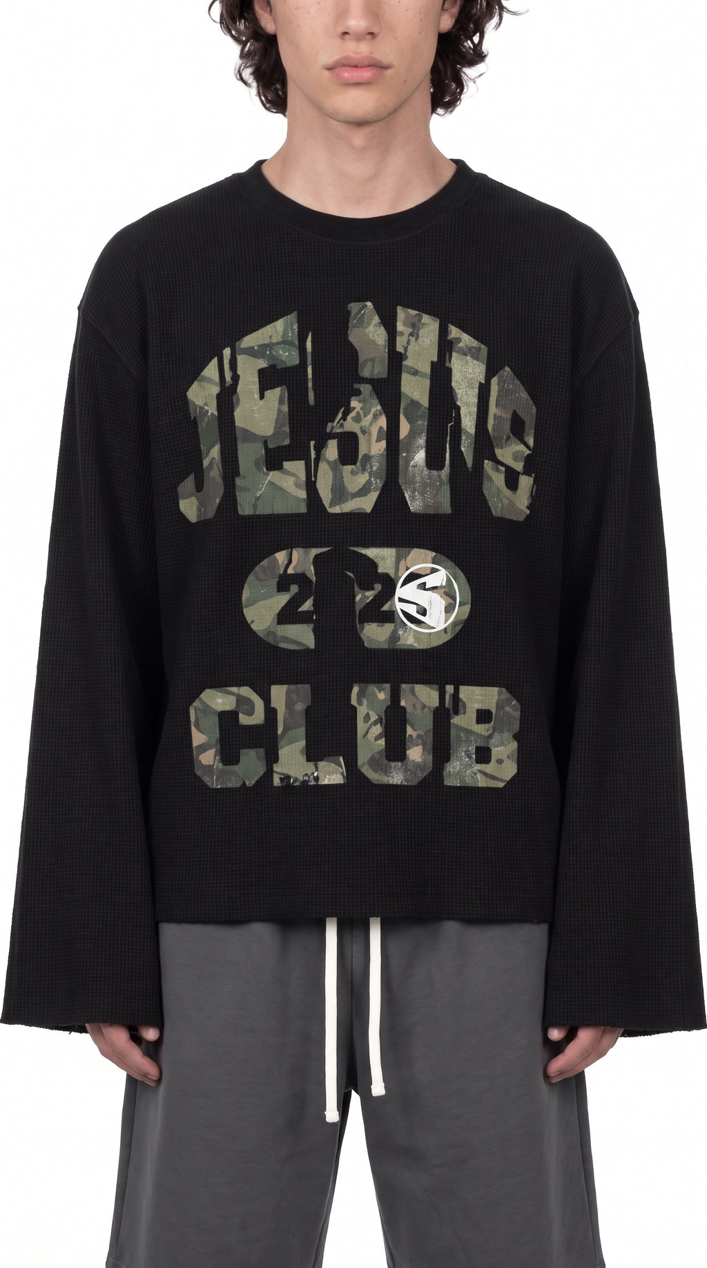 "Jesus Club 2026" Waffle Longsleeve