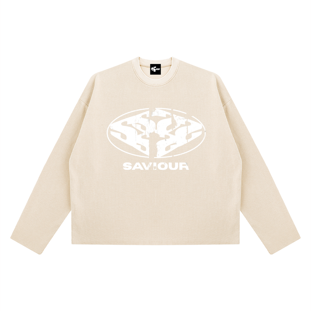 Saviour Waffle Raw Edge Longlseeve