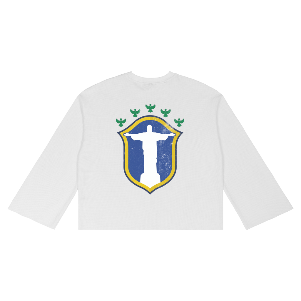 Saviour Jesus Waffle Raw Edge Longsleeve