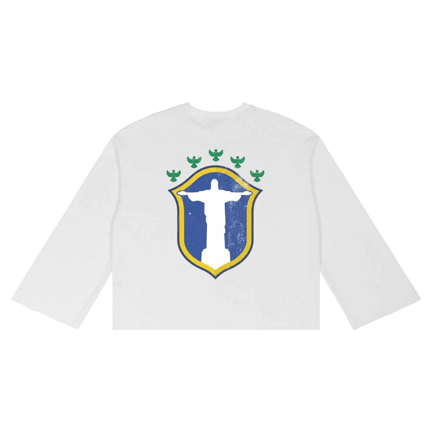 Saviour Jesus Waffle Raw Edge Longsleeve