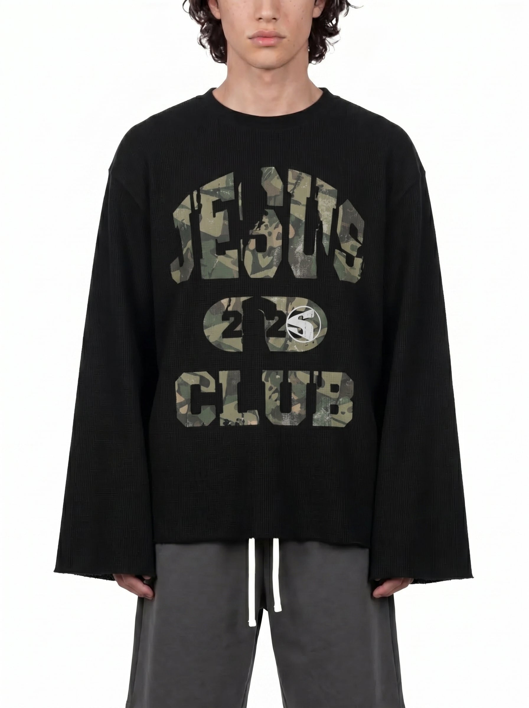 "Jesus Club 2026" Waffle Longsleeve